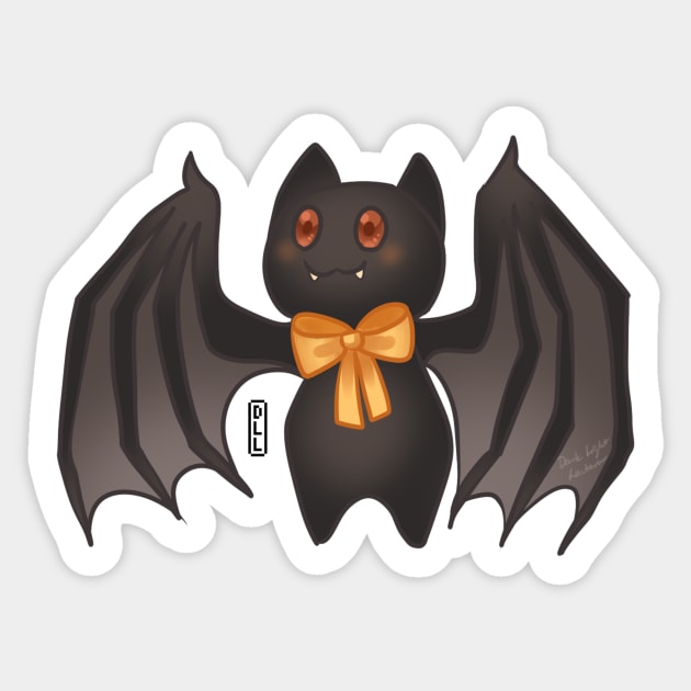 Cute Bat Sticker by darklightlantern@gmail.com